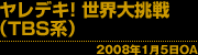 ヤレデキ!世界大挑戦(TBS系) 2008年1月5日OA